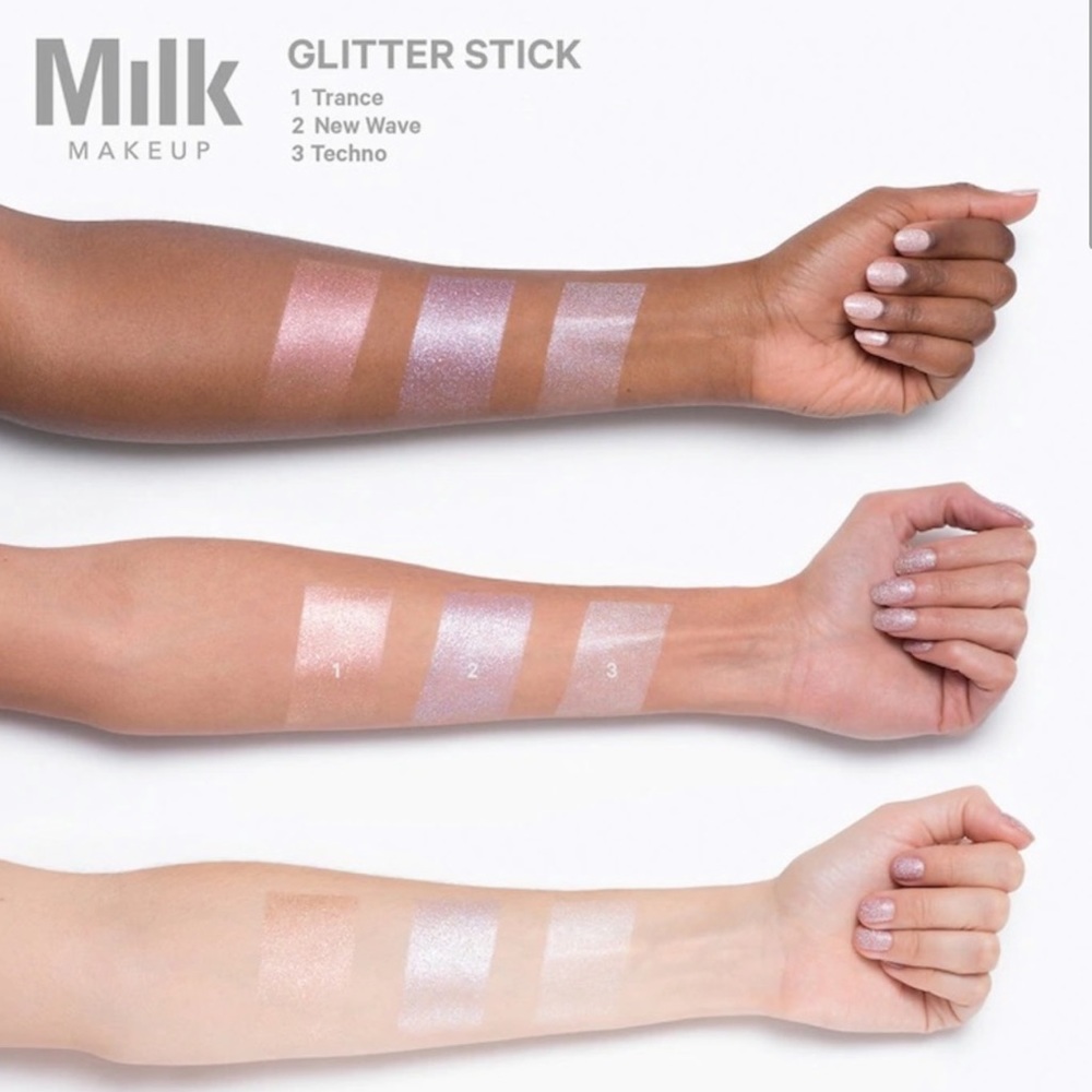 3 Milk Make Up Glitter Sticks New - Picture 2 of 3